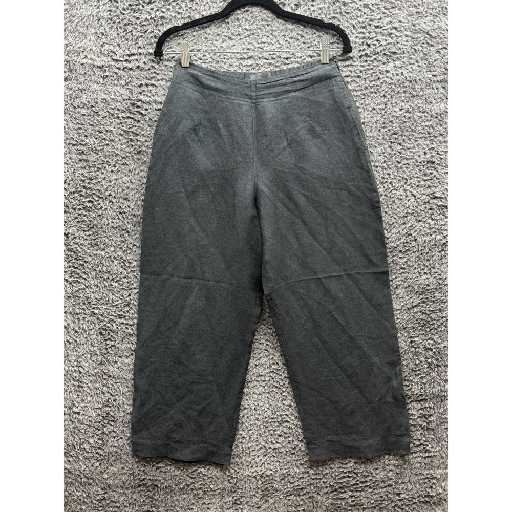 OSKA Trousers‎ Lagenlook Pants Gray Linen Blend  Size 1 (27x25)